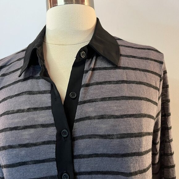 PLEIONE Women's Lightweight Knit Collared Cardigan Sweater - Size XL - NWT - Picture 2 of 4
